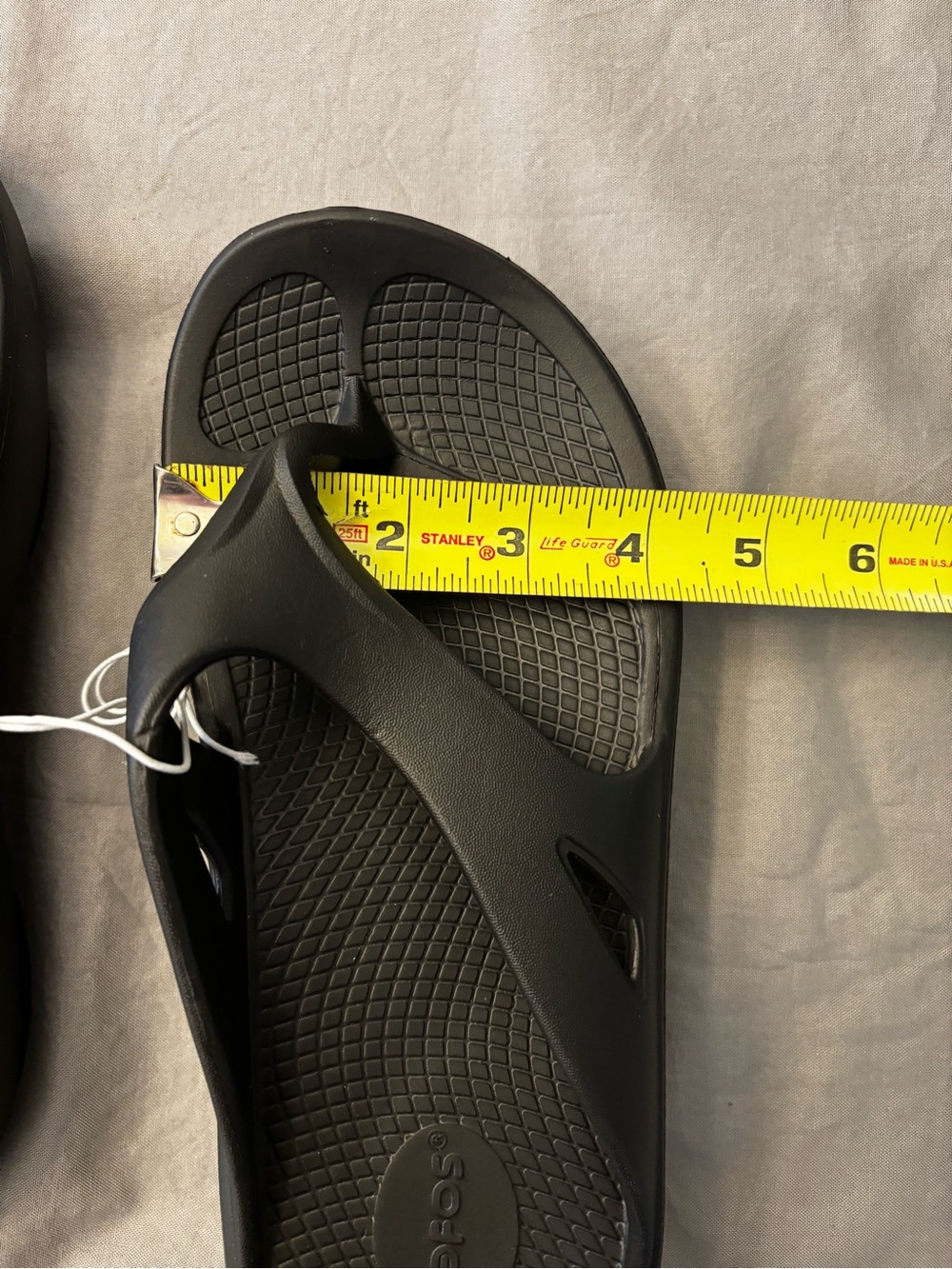 OOFOS Women's Black Thong Sandals Women’s Size 7, Men’s 5, EU 38 Slip On Comfort - Picture 10 of 10